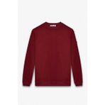 Grimelange OLLIE Erkek Bisiklet Yaka Regular Uzun Kollu Nakış Detaylı Bordo Sweatshirt - 2XL