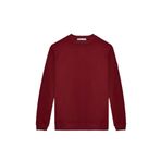Grimelange Ollie Erkek Bisiklet Yaka Regular Uzun Kollu Nakış Detaylı Bordo Sweatshirt, M