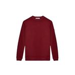 GRIMELANGE OLLIE Erkek Bisiklet Yaka Regular Uzun Kollu Nakış Detaylı Bordo Sweatshirt
