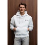 Grimelange PASCAL Erkek Kapüşonlu Kanguru Cepli Önü Ve Sırtı Baskılı Regular Fit Grimelanj Sweatshirt - XL