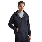 Grimelange Pavle Erkek Kapüşonlu Kanguru Cepli Fermuar Yakalı Siyah Sweatshirt Antrasit XL