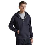 Grimelange Pavle Erkek Kapüşonlu Kanguru Cepli Fermuar Yakalı Siyah Sweatshirt, M