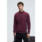 GRIMELANGE QUILLA Erkek Yarım Balıkçı Basic Bordo Sweatshirt