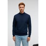 GRIMELANGE QUILLA Erkek Yarım Balıkçı Basic Lacivert Sweatshirt