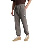 Grimelange Rowan Erkek Organik Pamuklu Relaxed Fit İçi Polarlı Süs etiketli Jogger Eşofman Altı, Gri, S