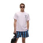 Grimelange Sonora Erkek Baskı Detaylı%100 Organik Pamuk Regular Fit Kısa Kollu Pembe T-Shirt, S