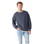 Grimelange Stephan Erkek Yumuşacık Kumaşlı Organik Pamuklu Oversize Fit Yuvarlak Yakalı Sweatshirt, Antrasit, M