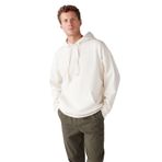 Grimelange Steve Erkek Yumusaçık Kumaşlı Kapüşonlu Kordonlu Oversize Fit Ekru Sweatshirt