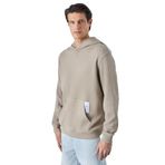 GRIMELANGE SUSTAINY Erkek Oversize Kapüşonlu Uzun Kollu Vizon Sweatshirt