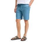 Grimelange TEEMO Erkek Yanları Cepli Fermuarlı Likralı Slim Fit İndigo Şort İndigo S
