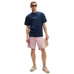 Grimelange TEEMO Erkek Yanları Cepli Fermuarlı Likralı Slim Fit Pembe Şort Pembe XL