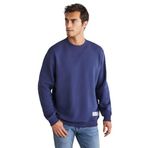 Grimelange Travis Erkek Organik Kumaşlı Yumuşacık Regular Fit Yuvarlak Yakalı Lacivert Sweatshirt, M