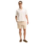 Grimelange TYRONE Erkek Beli Lastikli Arka Tek Cepli Relaxed Fit Bej Şort Bej XL