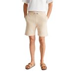 Grimelange Uncertain Erkek Comfort Fit Şort & Bermuda, Bej, XL