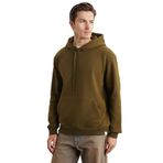 Grimelange Yokohama Erkek İçi Polarlı Organik Pamuklu Regular Kanguru Cepli Kapüşonlu Haki Sweatshirt, L