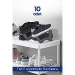 Grimor Life 10 Lu Tekli Ayakkabı Rampası Ayakkabı Düzenleyici Dolap İçi Organizer Siyah