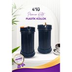 GRİMOR Life 4 Adet Siyah Çizgili Dekoratif Plastik Kokusuz Yanmaz Küllük Kül Tablası