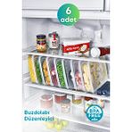 Grimor Life 6 Adet Derin Dondurucu Buzluk Saklama Kabı Seti 2,3 Lt Şeffaf- Buzdolabı Düzenleyici