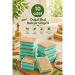 grimorlife 10 Adet Doğal Lifli Sisal Oluklu Bulaşık Süngeri – Özel Dokulu Pinterest Mutfak Temizlik Bulaşık Süngeri