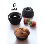 grimorlife 6 Lı Yıkanabilir Mini Kek Muffin Pişirme Kalıbı, Silikon Muffin, Cupcake Kalıbı Karma Renk