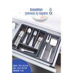 grimorlife Uzayabilen Ayarlanabilir Pratik Çekmece Içi Kayar Kaşıklık