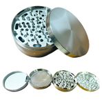 GRINDER Parçalayıcı Metal baharat öğütücü herb spice 4 katmanlı 40MM / 50MM / 63MM (GUMUS GRI, 100MM)