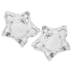 GRIRIW 2 Adet adak mumlukları hallowen noel dekorasyonu yilbasi dekorasyon Cam kandiller ev dekorasyon yıldız şekilli mumlar renk cam çay ışık tutucu düğün centerpieces Bardak Transparent