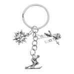 GRIRIW Snowboard Anahtarlık Snowboard Kolye Anahtarlık Metal Kar Tanesi Charm Anahtarlık Kayak Anahtarlık Çanta Kolye Erkekler Ve Kadınlar İçin