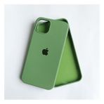 Gritty iPhone 13 Uyumlu Lansman Içi Kadife Silikon Telefon Kılıfı - Fıstık Yeşili