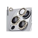 Gritty iPhone 15 Pro Max İle Uyumlu 9H Temperli Cam Kamera Lens Koruyucu, Diamond Gold