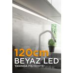 Grn Light 120cm Mutfak Tezgah Aydınlatması - Raf Aydınlatması, Beyaz Led Anahtarlı Set