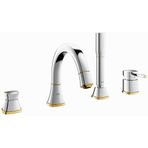 Grohe 19936IG0 Grandera 4 Delikli Krom Altın Küvet Bataryası