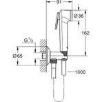 Grohe 26358000 Lux Trigger Kontrol Krom Taharet Spres Takımı