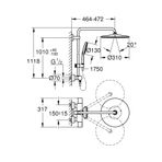 Grohe 26648000 Rainshower Smartactive 310 Mono Duş Bataryalı Duş Sistemi