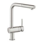Grohe 32168DC0 Spiralli Paslanmaz Çelik Minta Eviye Bataryası