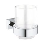 Grohe 40755001 Essentials Cube Tutamaçlı Cam Fırçalık