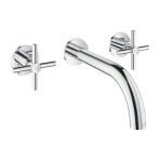 Grohe Atrio 3 Delikli Duvardan Ankastre Lavabo Bataryası (Sıva Üstü Grubu) Krom, 20661000