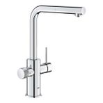 Grohe Blue Pure Minta Arıtma Çıkışlı Spiralli Eviye Bataryası - 30590000 Gümüş