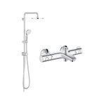 Grohe Duş Seti (Duş kolonu + Termostatik Batarya) 34576000Set Krom