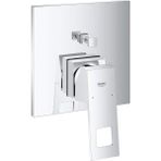 Grohe Eurocube - Tek Elle Küvet Bataryası (Hazır Montaj Seti, Gizli Sabitleme, Otomatik Geçiş), Krom