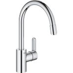 Grohe Eurostyle Cosmopolitan Tek Kumandalı Evye Bataryası Gri Renk Esnek Boru Kıvrımı Tezgah Montajı