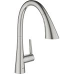 Grohe Eviye Bataryası Spiralli 2 Fonk. Zedra Super STEEL-32294DC2 - Gri