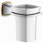 Grohe Grandera 40626IG0 Krom-Altın Seramik Fırçalık ve Tutacağı