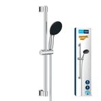 GROHE Vitalio Start 110 Sürgülü Duş Seti, 110mm Yuvarlak 1 Akışlı El Duşu, 600mm Sürgülü Ray, 1750mm Duş Hortumu, Duş Başlığı Seti, Krom, 27942001