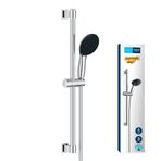GROHE Vitalio Start 110 Sürgülü Duş Seti, 110mm Yuvarlak 3 Akışlı El Duşu, 600mm Sürgülü Ray, 1750mm Duş Hortumu, Duş Başlığı Seti, Krom, 26032001