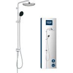 Grohe Vitalio Start 250 Yön Değiştiricili Duş Sistemi, 920Mm Duvar Dışı Bağlantılı, 2 Akışlı Yuvarlak Tepe Duşu, 2 Akışlı El Duşu, 1500Mm 500Mm Duş Hortumu, Duş Başlığı, Krom, 26989001