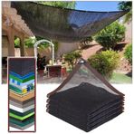Grometli Dış Mekan Gölgelik Bezi, %60 UV Koruması, Bahçe Sera Gölgeliği, Pergola Örtüsü, Siyah 4 Klips, 8 x 27 m, Bitkiler ve Çiçek Yatakları için İdeal