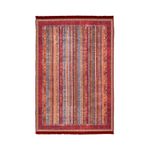 Groningen Kırmızı Etnik Modern Geometrik Etnik Desenli Boho Makinada Yıkanabilir Hafif Hav Toz Vermez Leke Tutmaz Kaymaz Taban Dijital Makine Baskı Halı Oturma Odası Salon Yolluk Koridor Mutfak Halısı