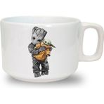 Groot ve Baby Yoda Seramik Beyaz Kahve Kupası - 1 Adet - 199 ml