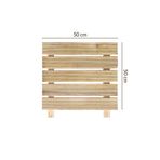 Grootland Ahşap Yer Karosu, Yer Döşeme, Ahşap Kaydırmaz Tırtıklı Döşeme Deck 50x50 cm